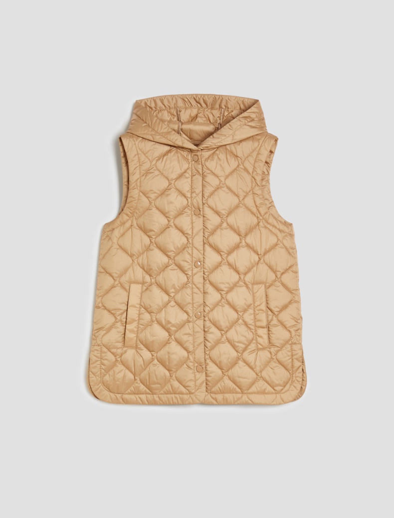 Hooded padded gilet Hooded padded gilet - CAMEL - pennyblack