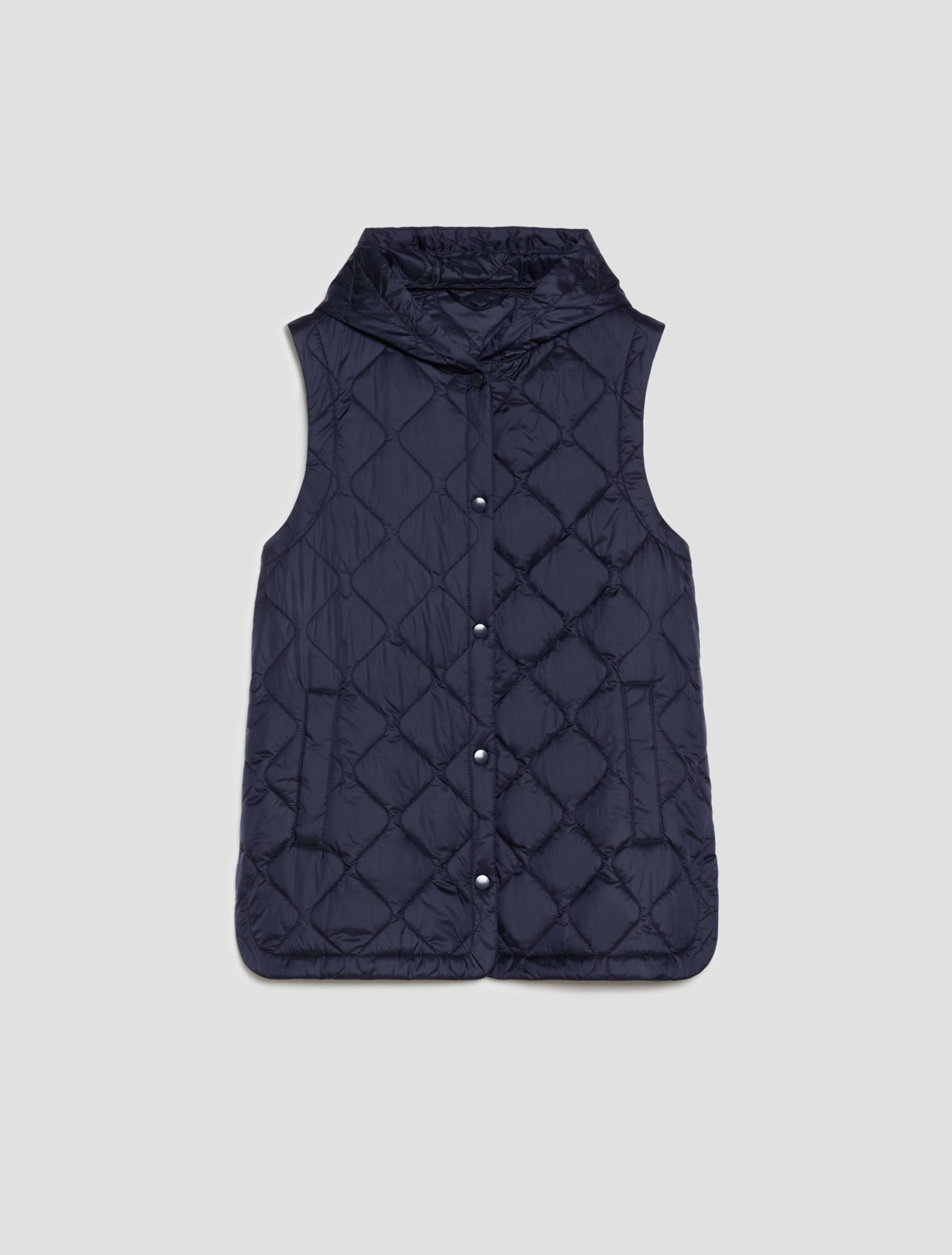 Gilet imbottito con cappuccio - BLU - pennyblack