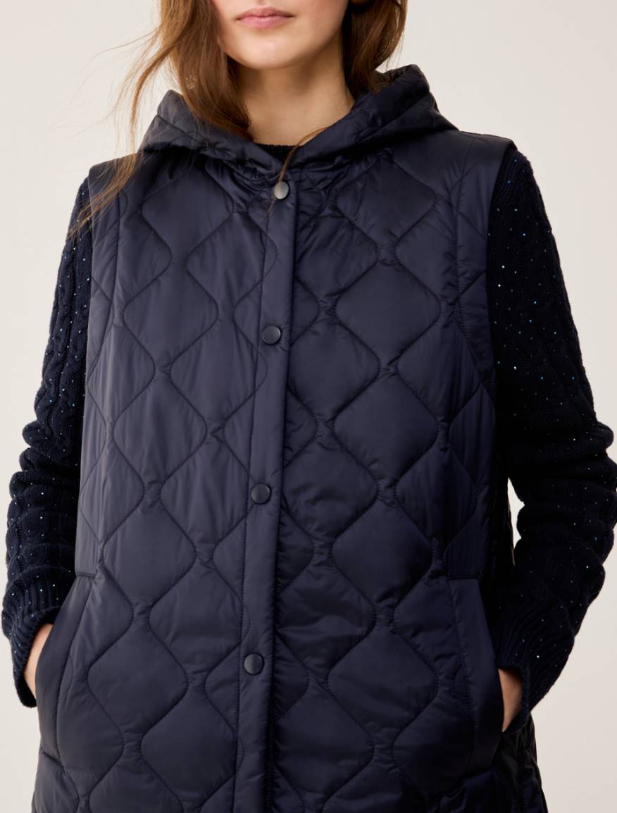 Hooded padded gilet - NAVY - Pennyblack - 4