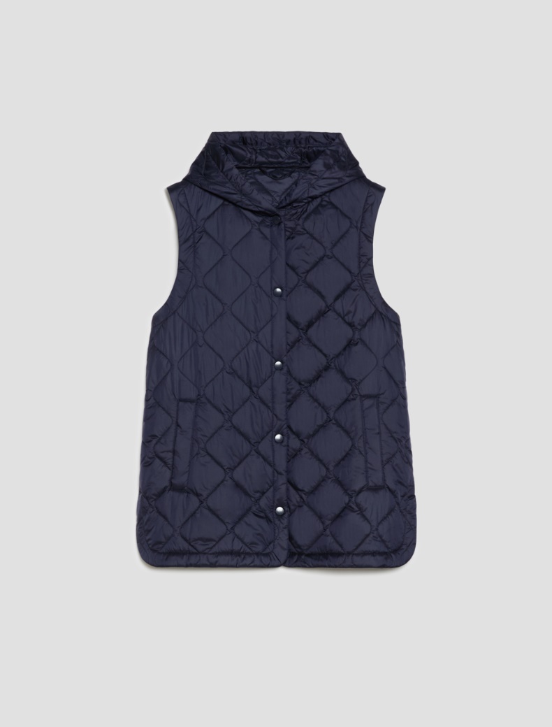 Gilet imbottito con cappuccio - BLU - pennyblack