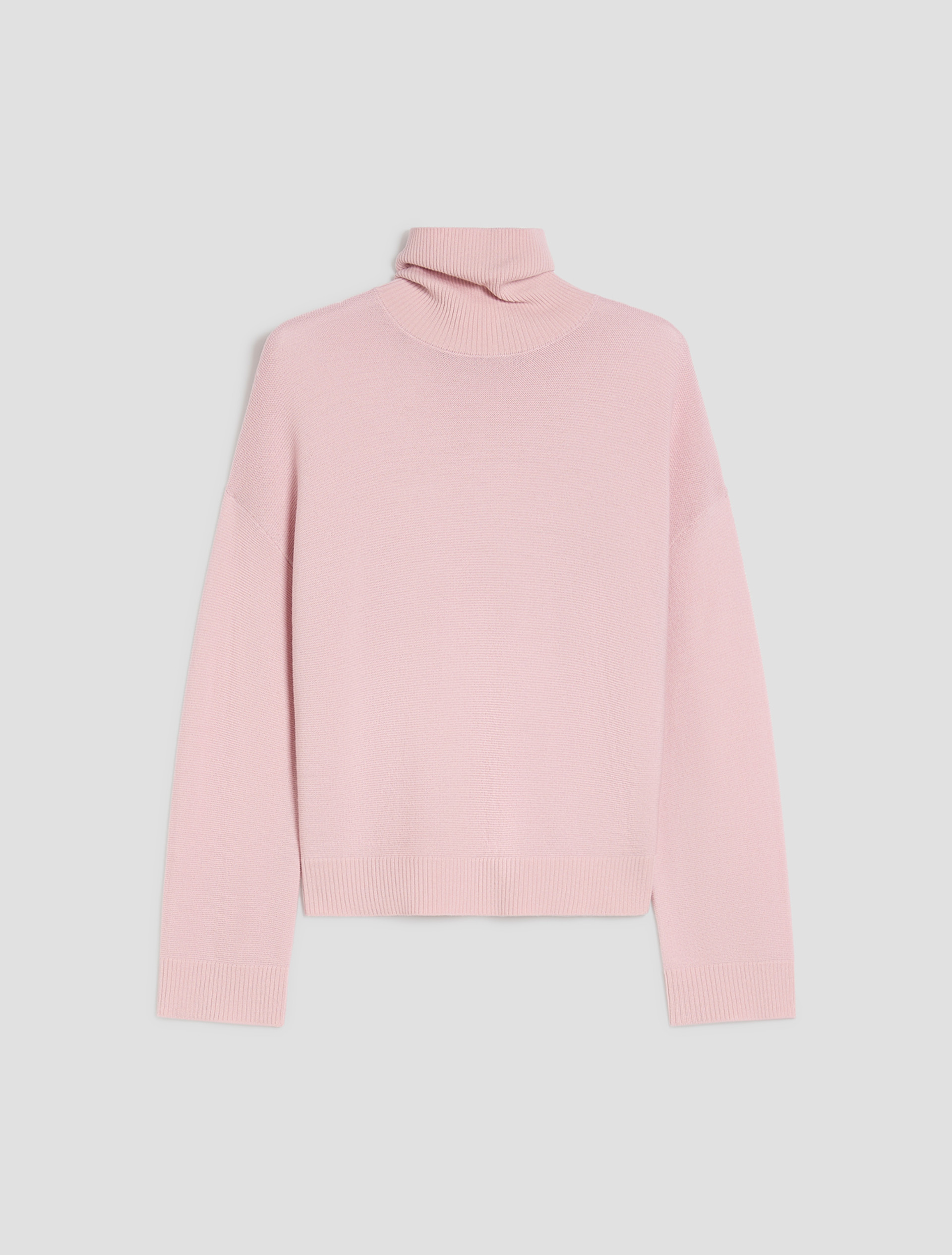 Lightweight pure wool polo-neck sweater - PINK - pennyblack