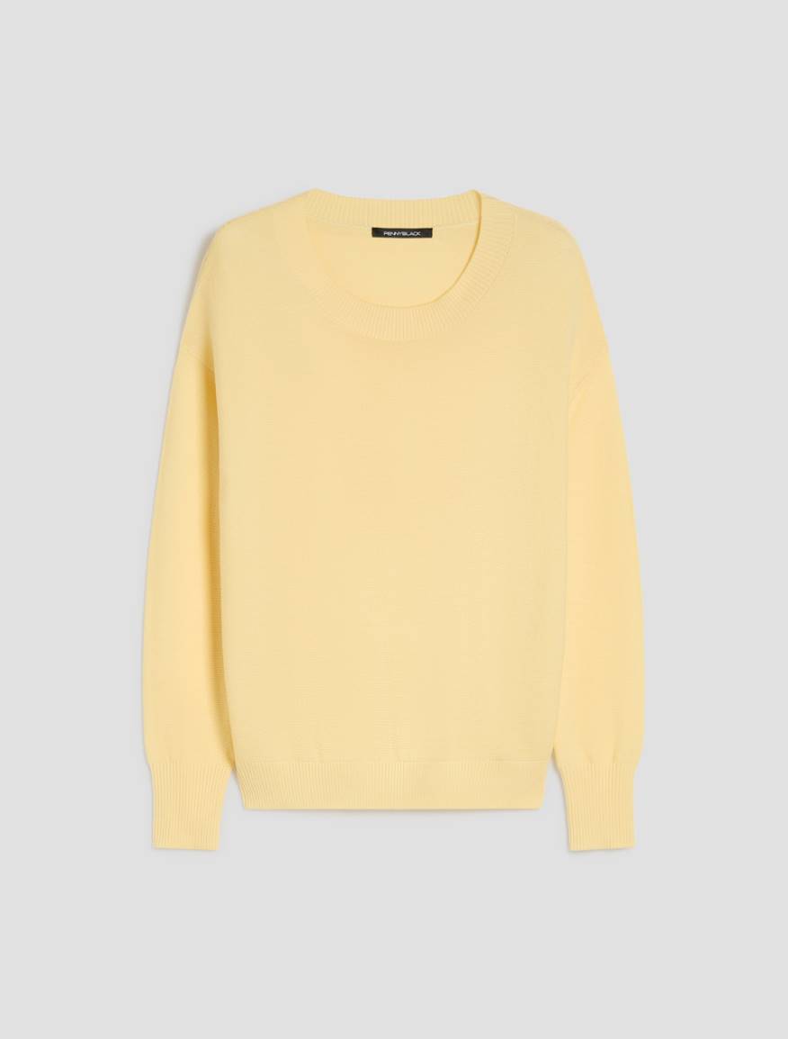Lightweight wool crew-neck sweater - YELLOW - Pennyblack - 2