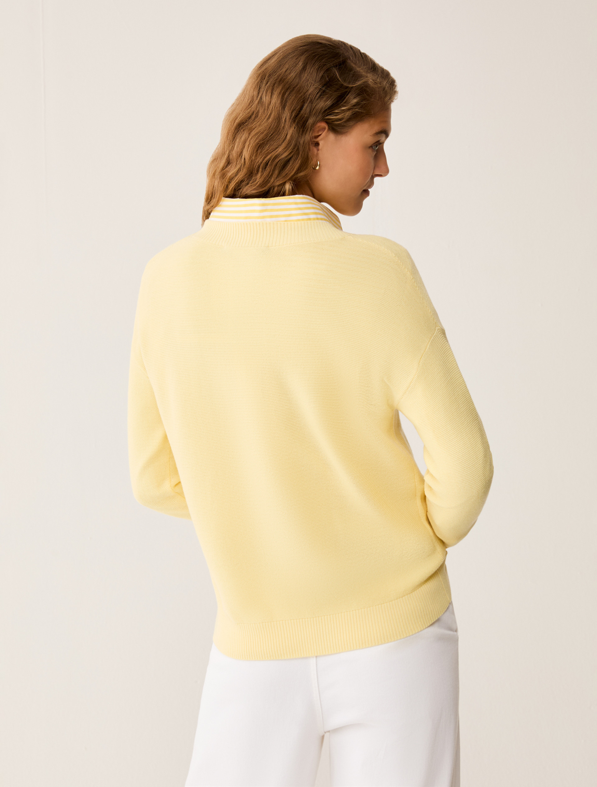 Lightweight wool crew-neck sweater - YELLOW - pennyblack