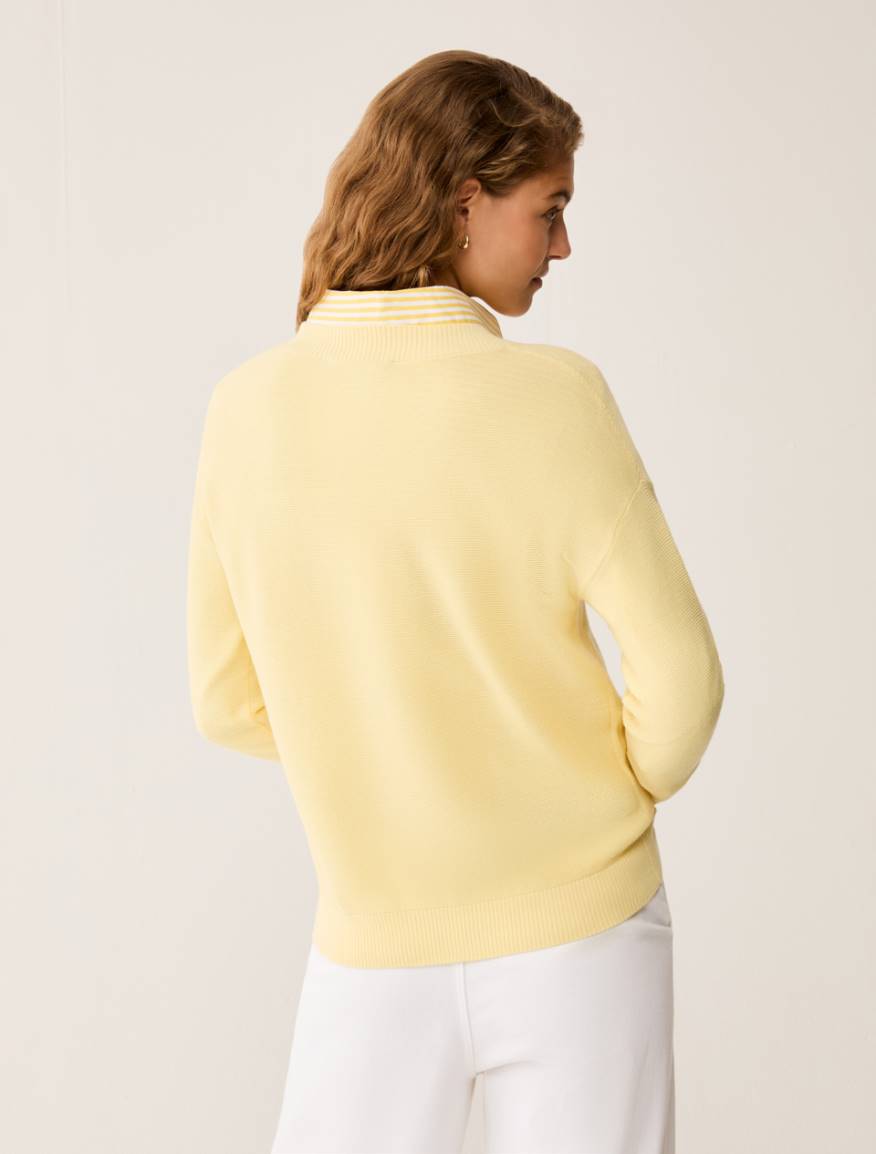 Lightweight wool crew-neck sweater - YELLOW - Pennyblack - 3