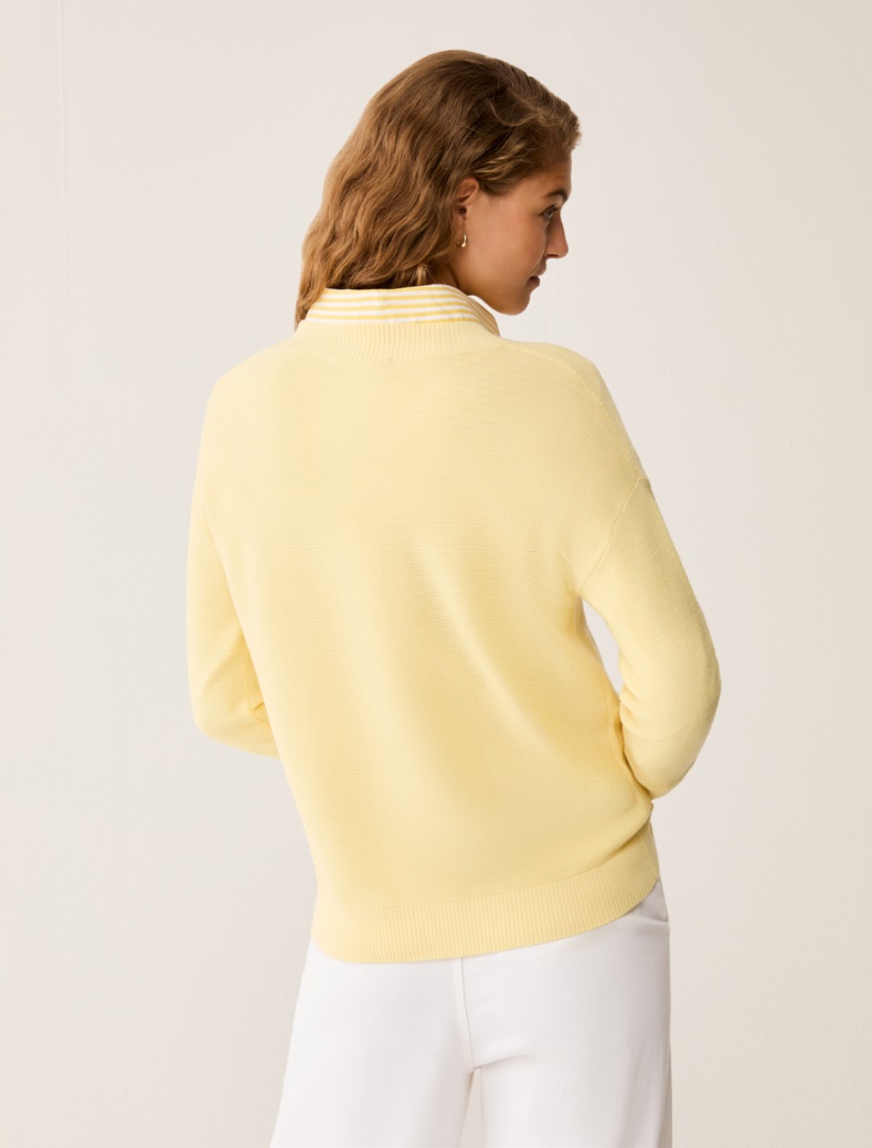 Lightweight wool crew-neck sweater - YELLOW - pennyblack