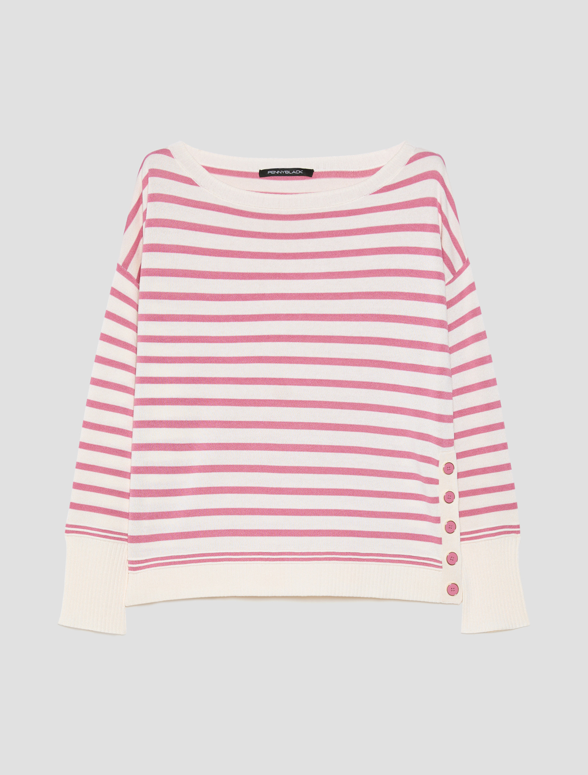Cotton, silk and viscose jumper - PINK - pennyblack