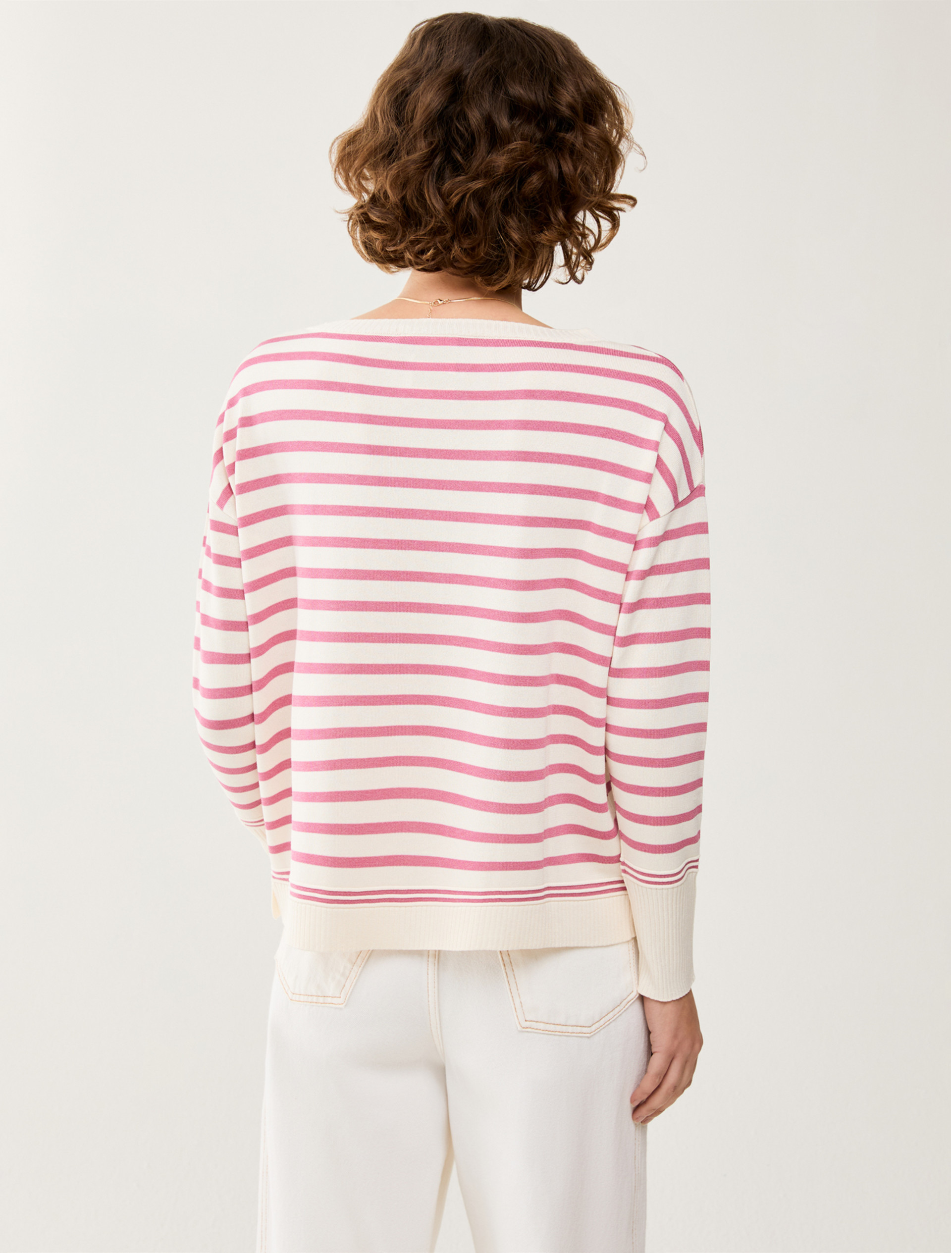 Cotton, silk and viscose jumper - PINK - pennyblack