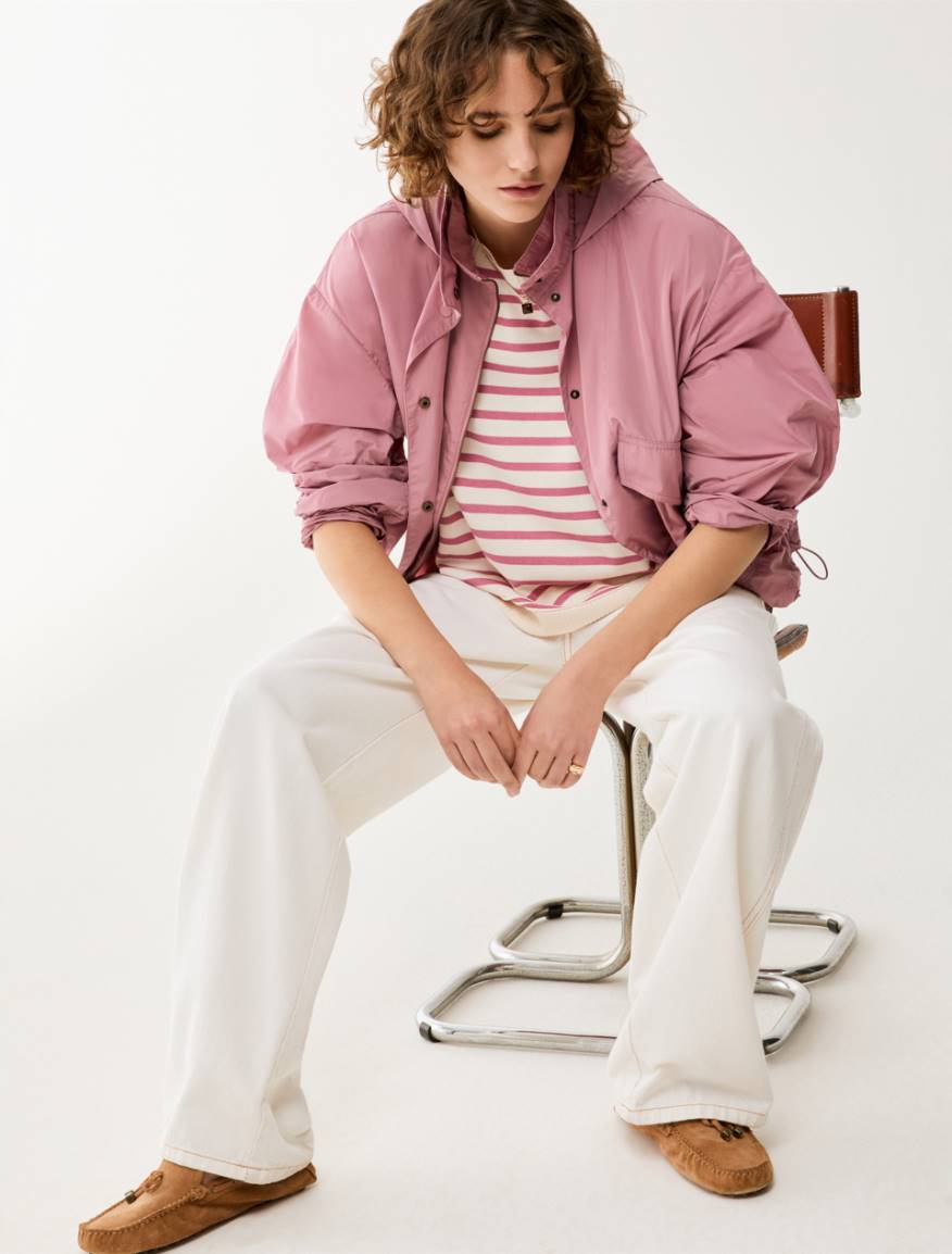 Cotton, silk and viscose jumper - PINK - Pennyblack - 5