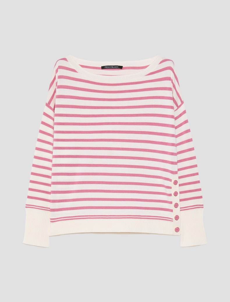 Cotton, silk and viscose jumper - PINK - pennyblack