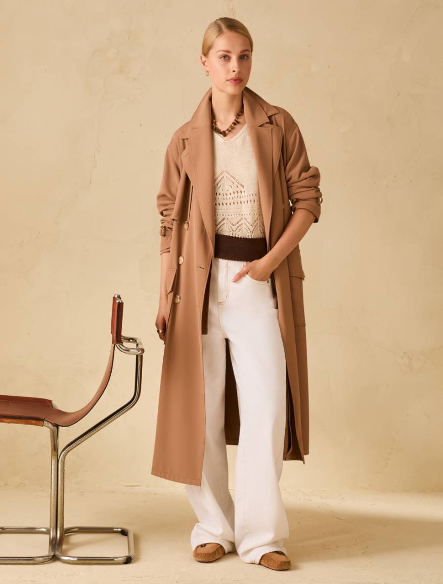 Top in pure, perforated linen - IVORY - Pennyblack - 5