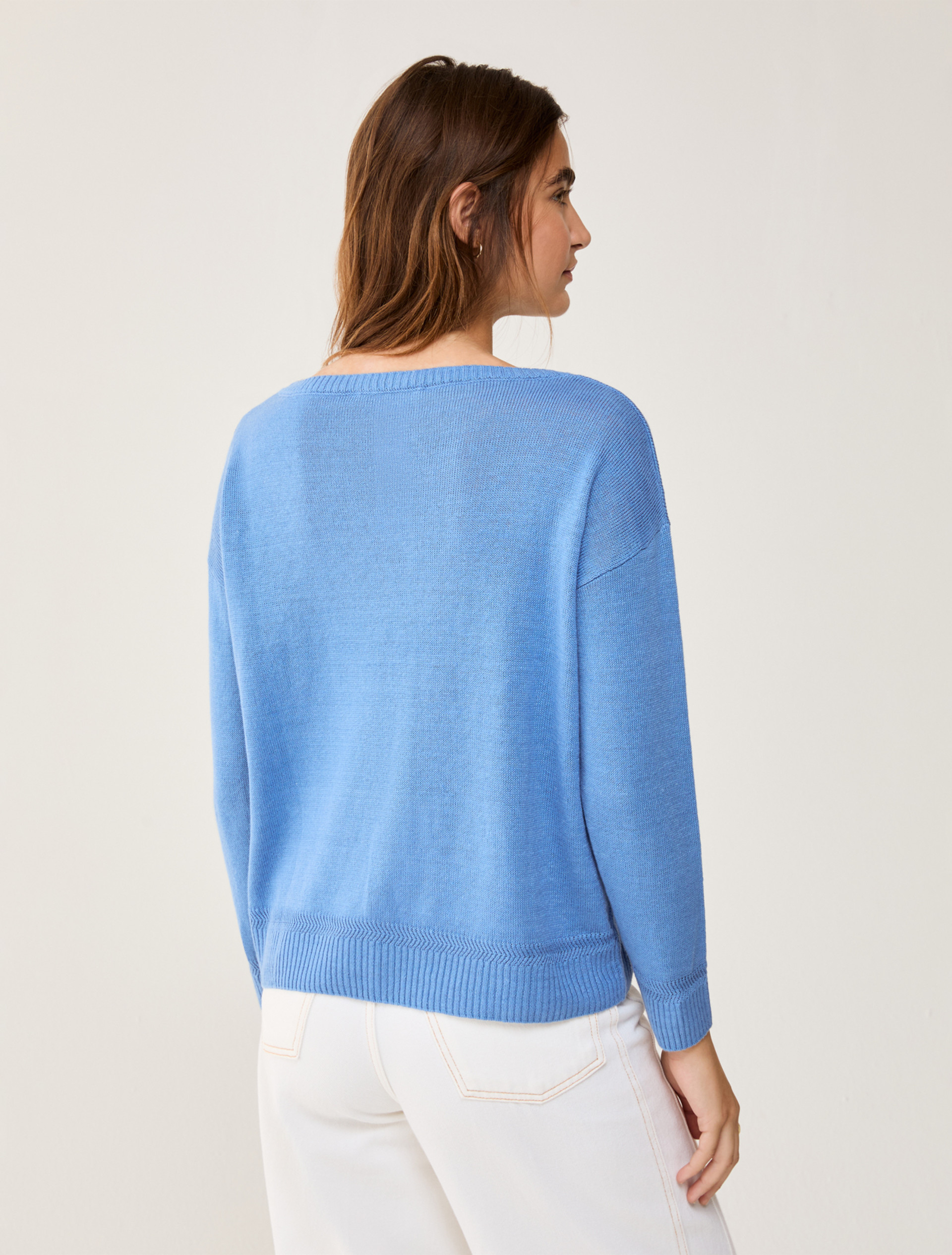 Pure linen jumper - LIGHT BLUE - pennyblack