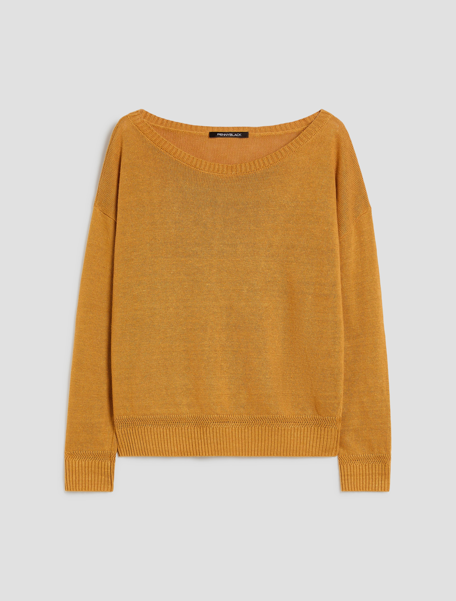 Pure linen jumper - OCHRE - pennyblack