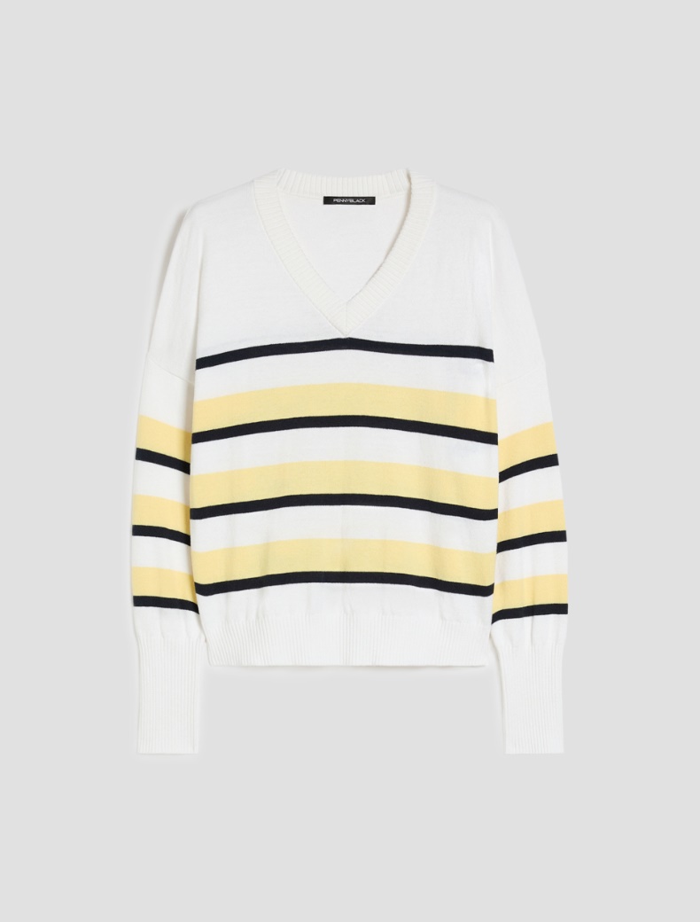 Cotton and cashmere sweater - LIGHT YELLOW - pennyblack