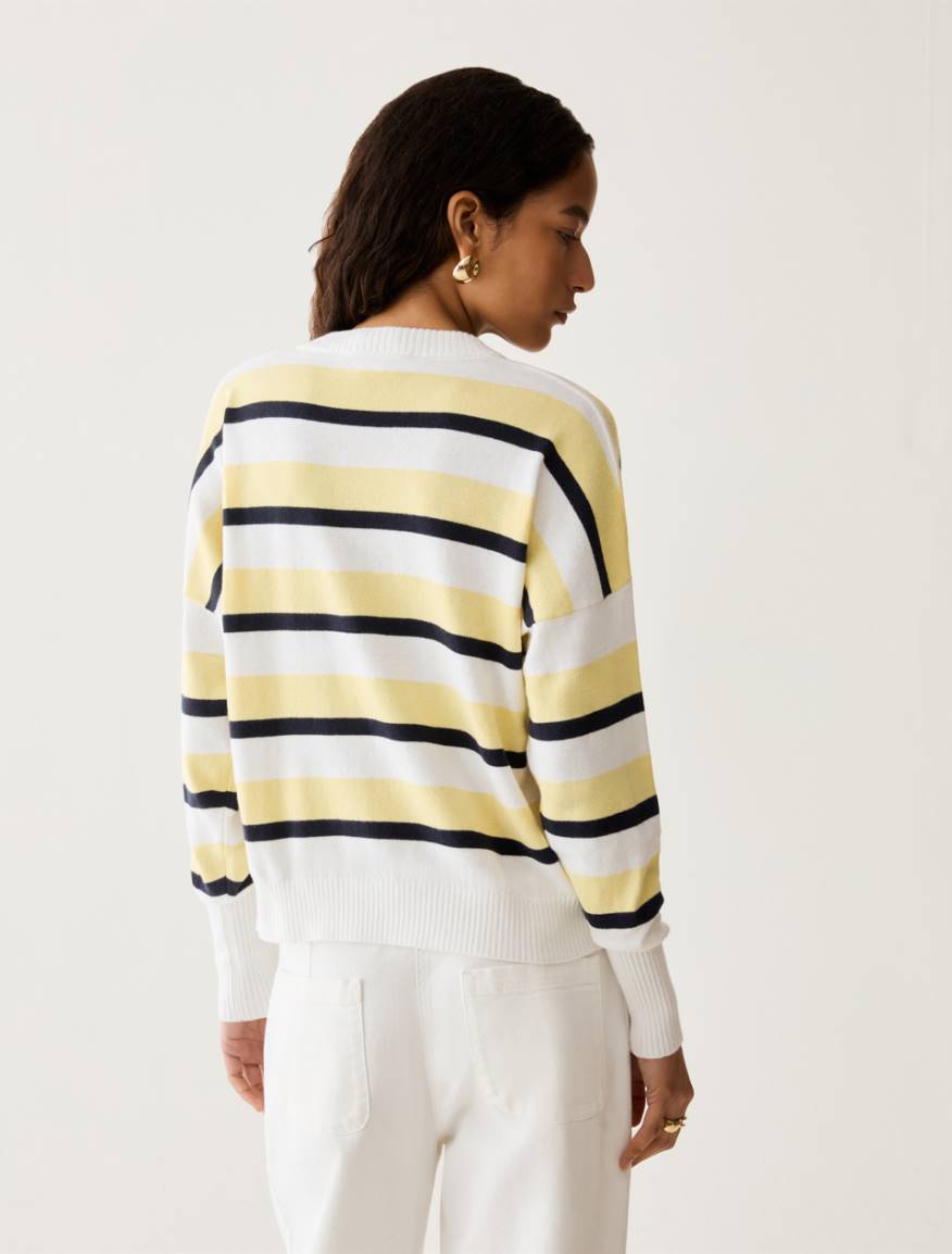 Cotton and cashmere sweater - LIGHT YELLOW - Pennyblack - 3