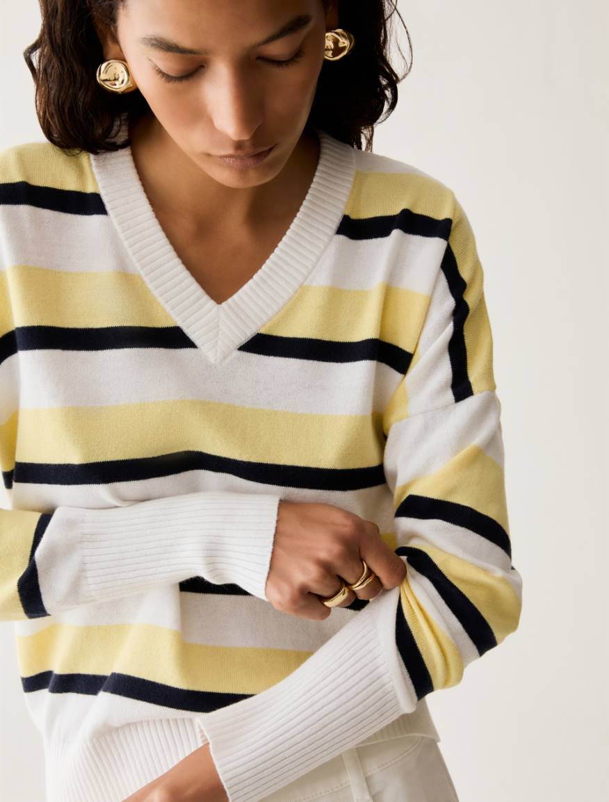 Cotton and cashmere sweater - LIGHT YELLOW - Pennyblack - 4