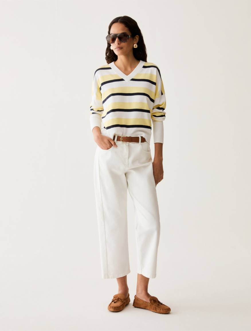 Cotton and cashmere sweater - LIGHT YELLOW - Pennyblack - 5