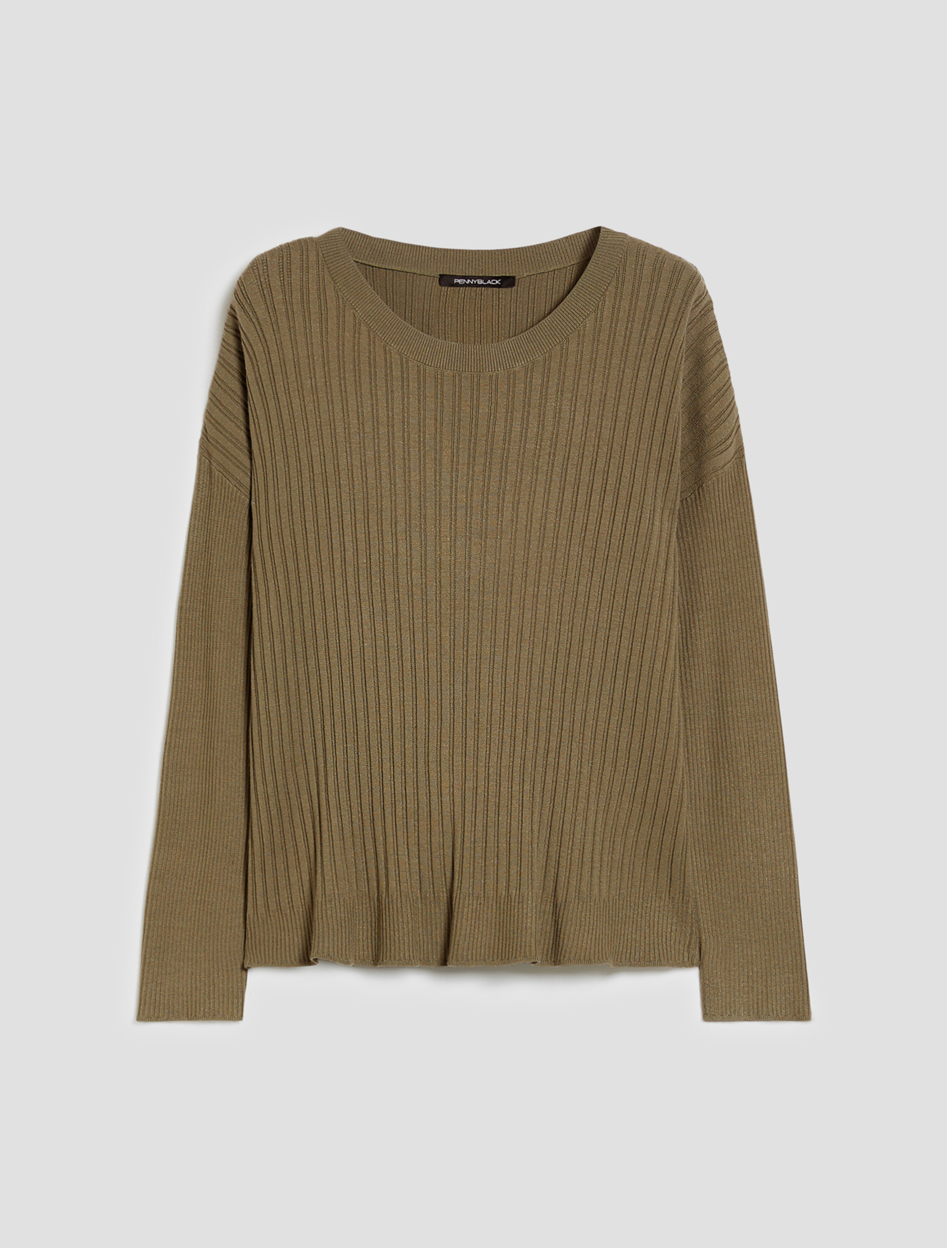 Mixed-ribbing jumper - KAKI - pennyblack