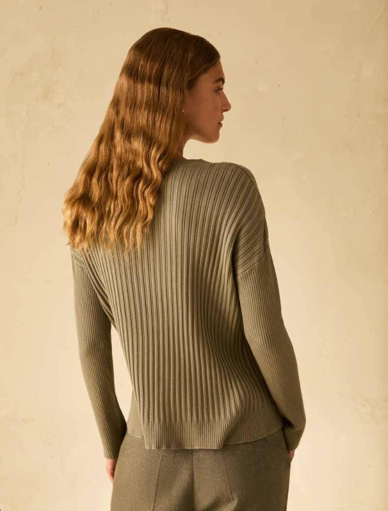 Mixed-ribbing jumper - KAKI - pennyblack