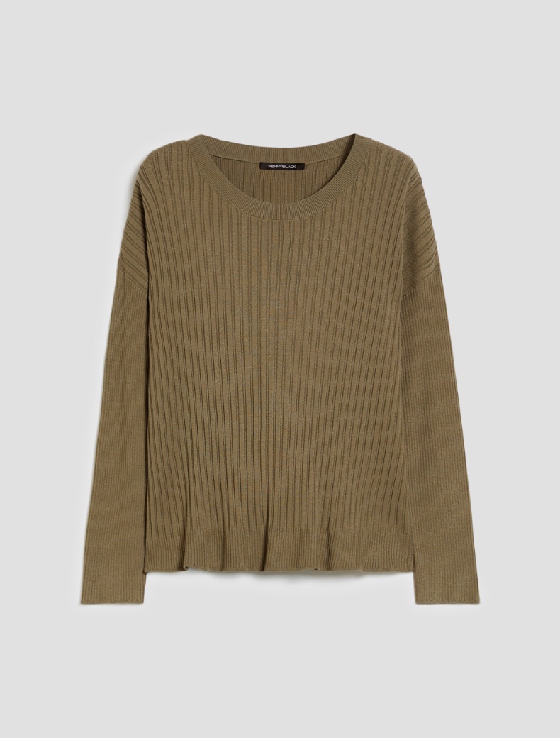 Mixed-ribbing jumper - KAKI - pennyblack