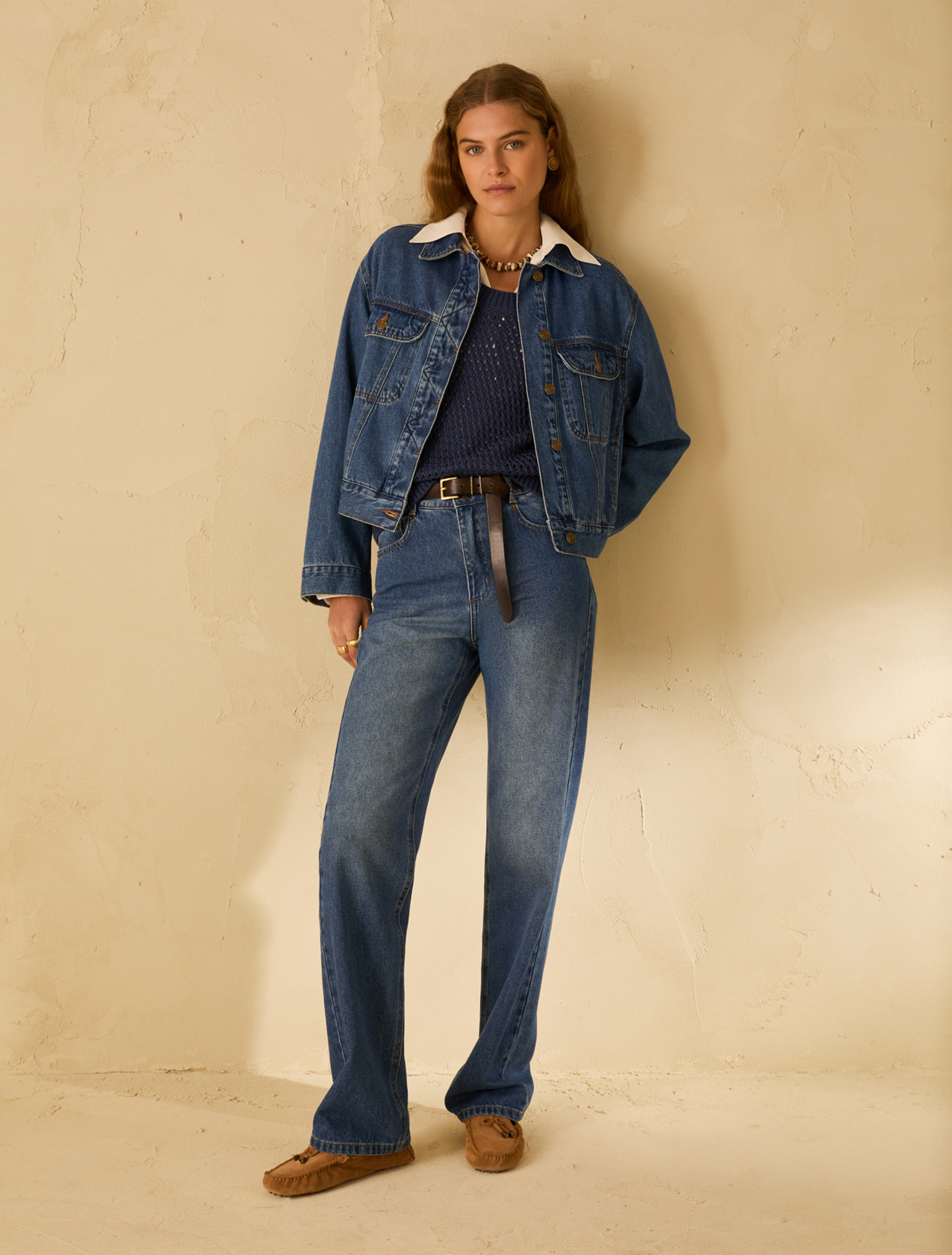 Cotton mesh jumper - NAVY - pennyblack