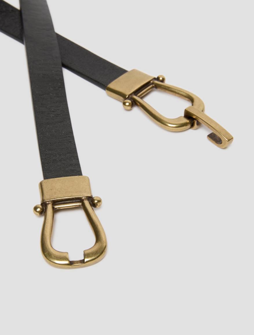 Smooth leather belt - BLACK - Pennyblack - 2
