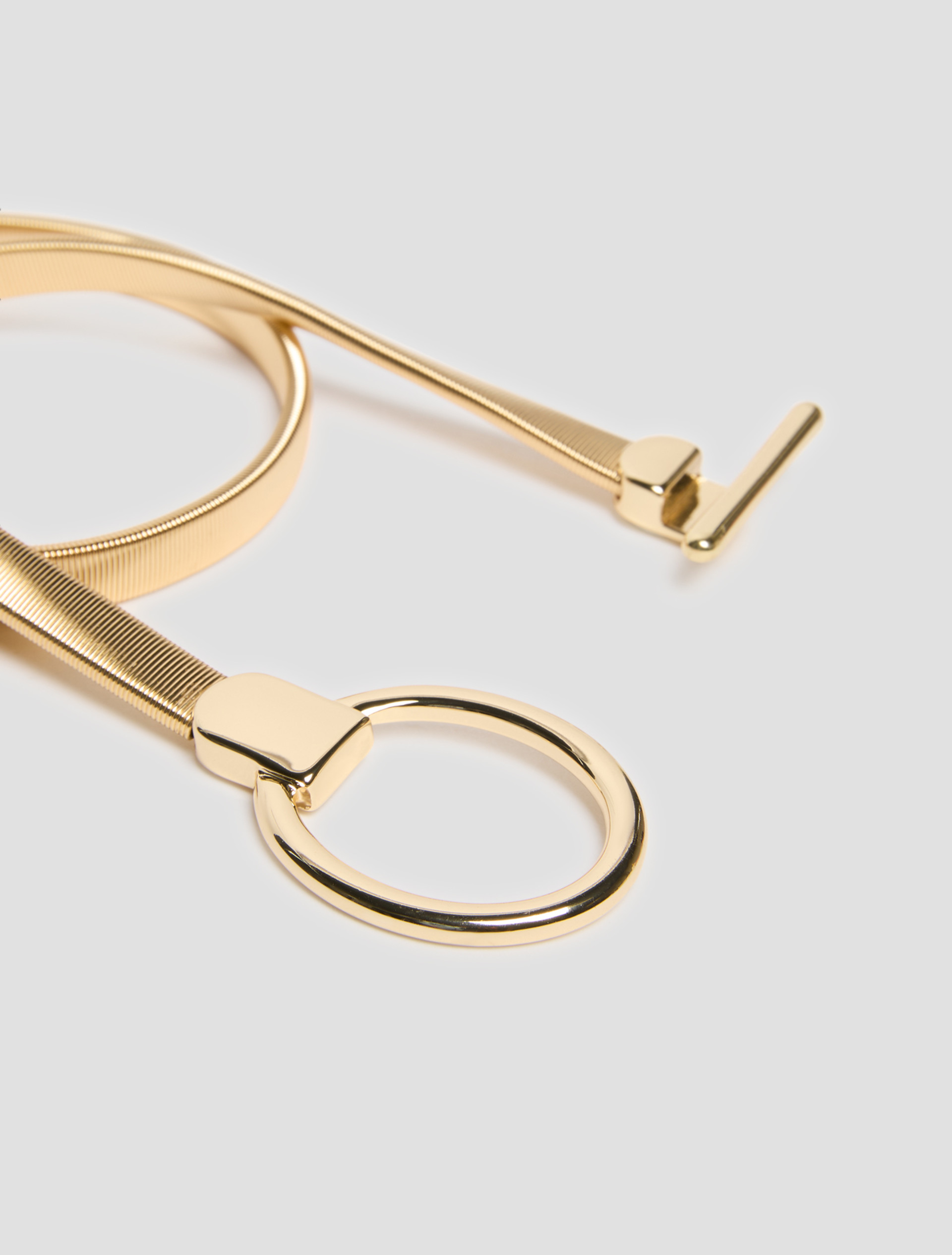 Bejewelled metal belt - LIGHT GOLD - pennyblack