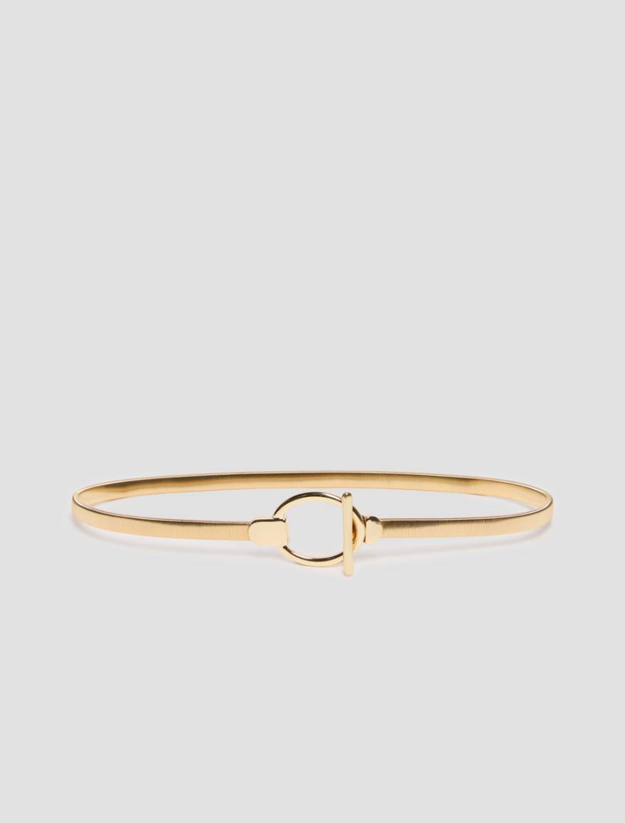 Bejewelled metal belt - LIGHT GOLD - Pennyblack