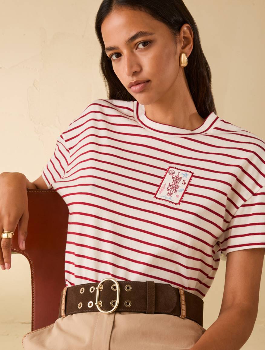 Eyelet-decorated suede belt - DARK BROWN - Pennyblack - 3