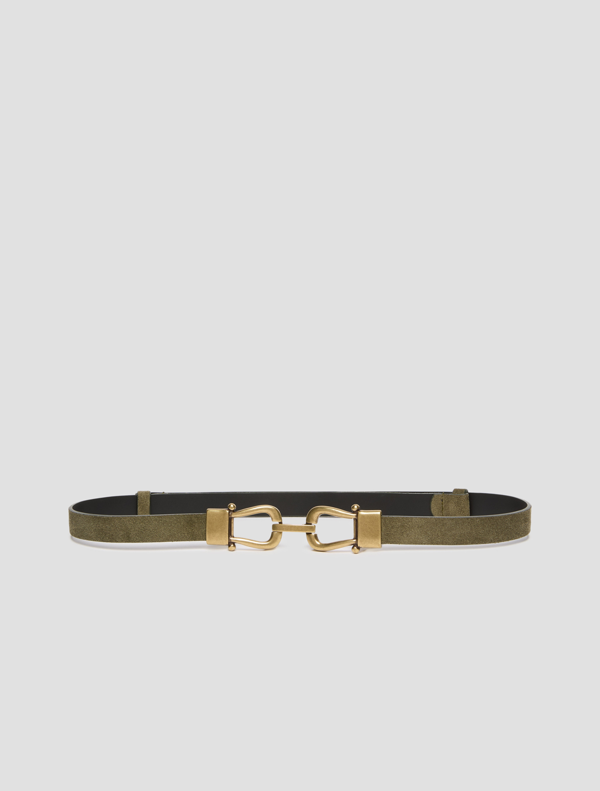Suede belt - KAKI - pennyblack