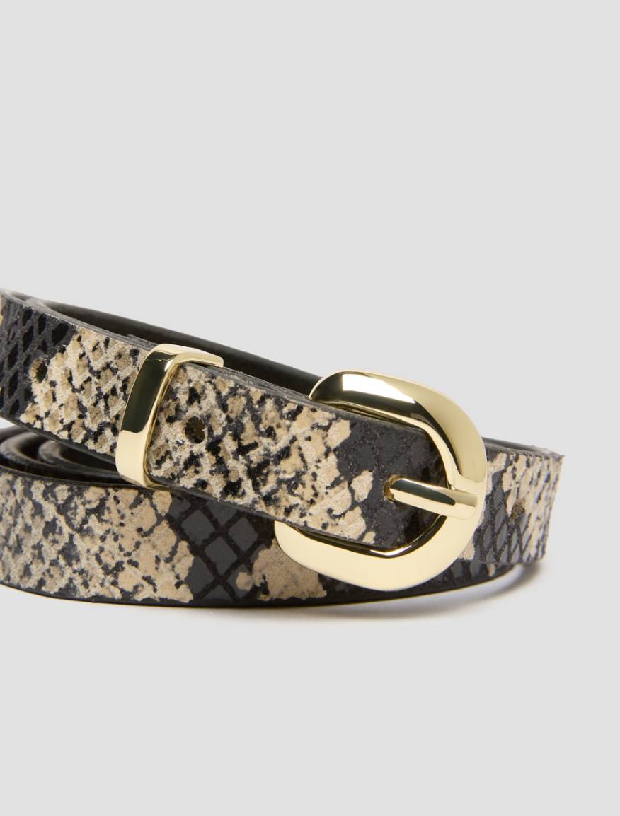 Thin leather belt - BLACK - Pennyblack - 2