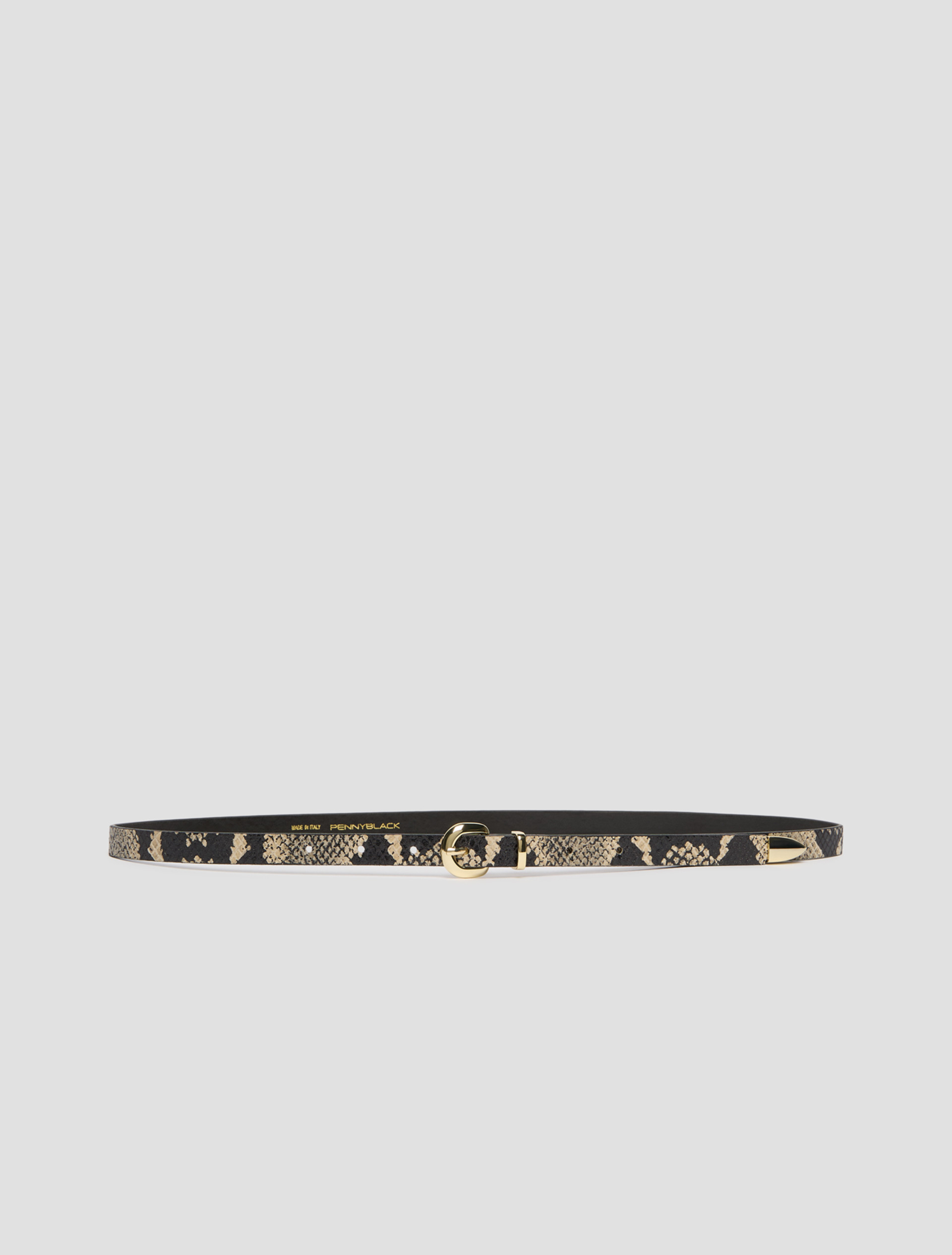 Thin leather belt - BLACK - pennyblack
