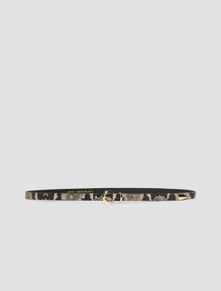 Thin leather belt - BLACK - Pennyblack