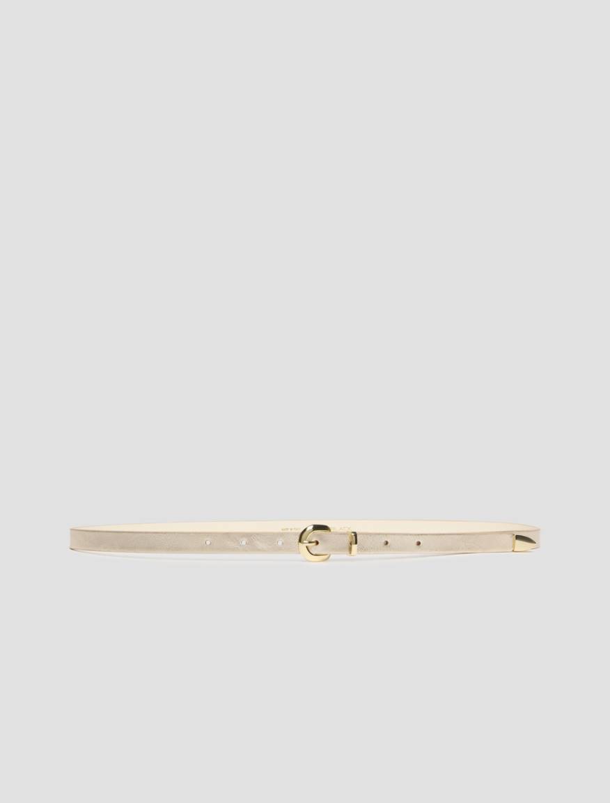 Thin leather belt - GOLD - Pennyblack