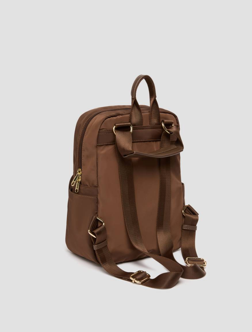 Technical fabric backpack - BROWN - Pennyblack - 2