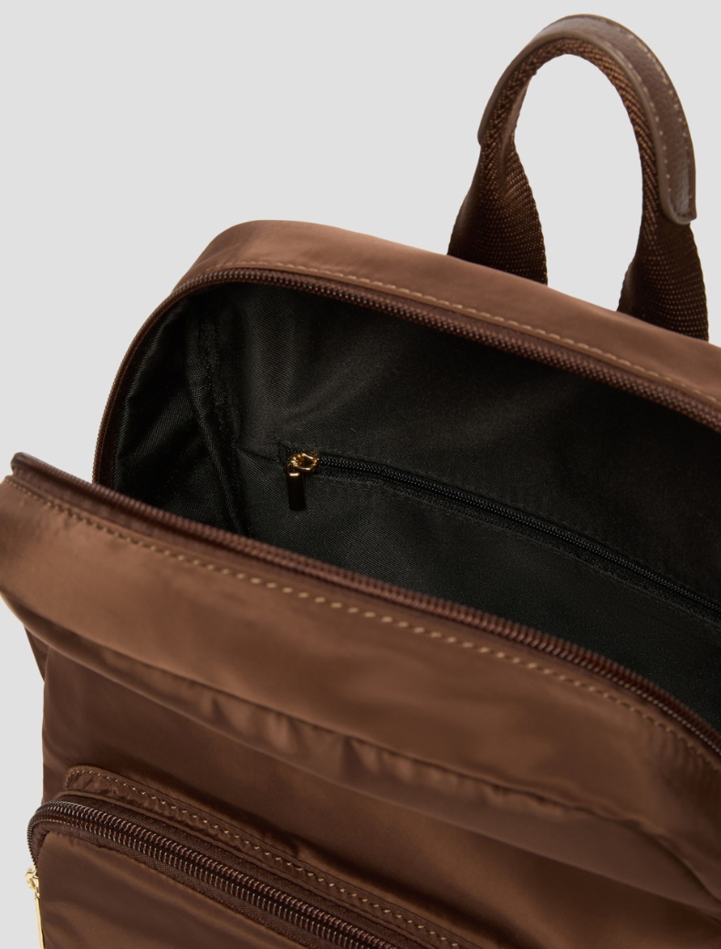 Technical fabric backpack - BROWN - pennyblack