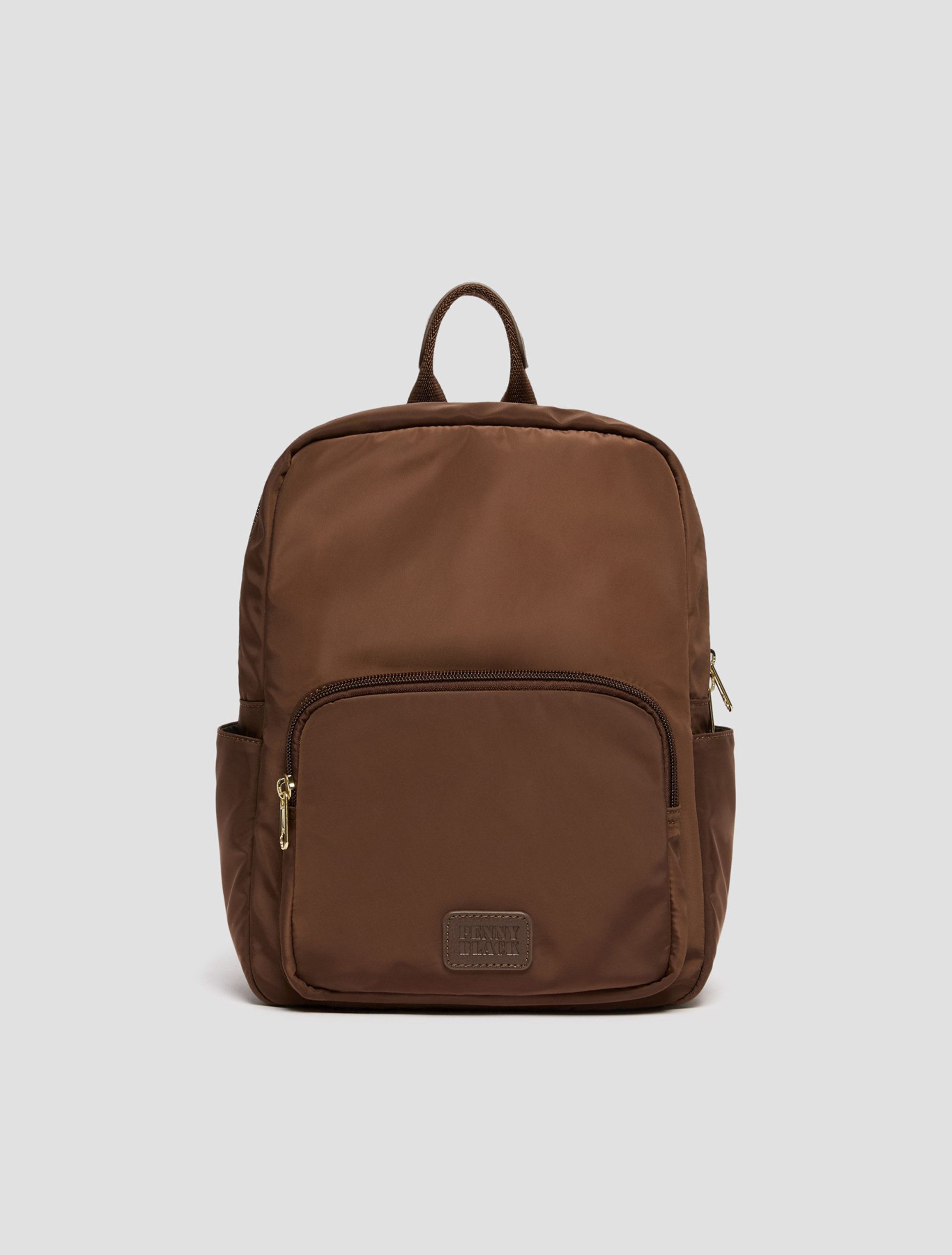 Technical fabric backpack - BROWN - pennyblack