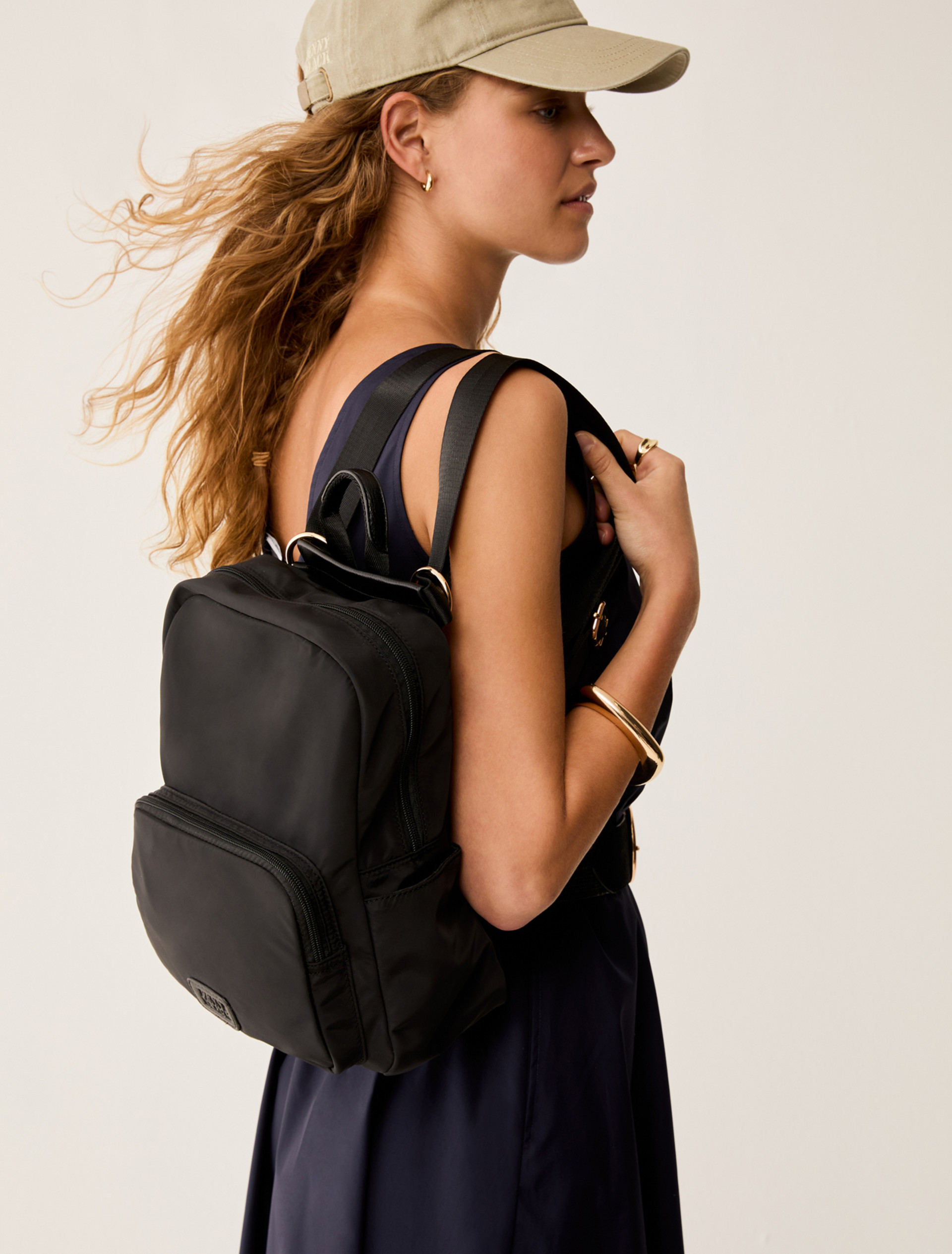 Technical fabric backpack - BLACK - pennyblack