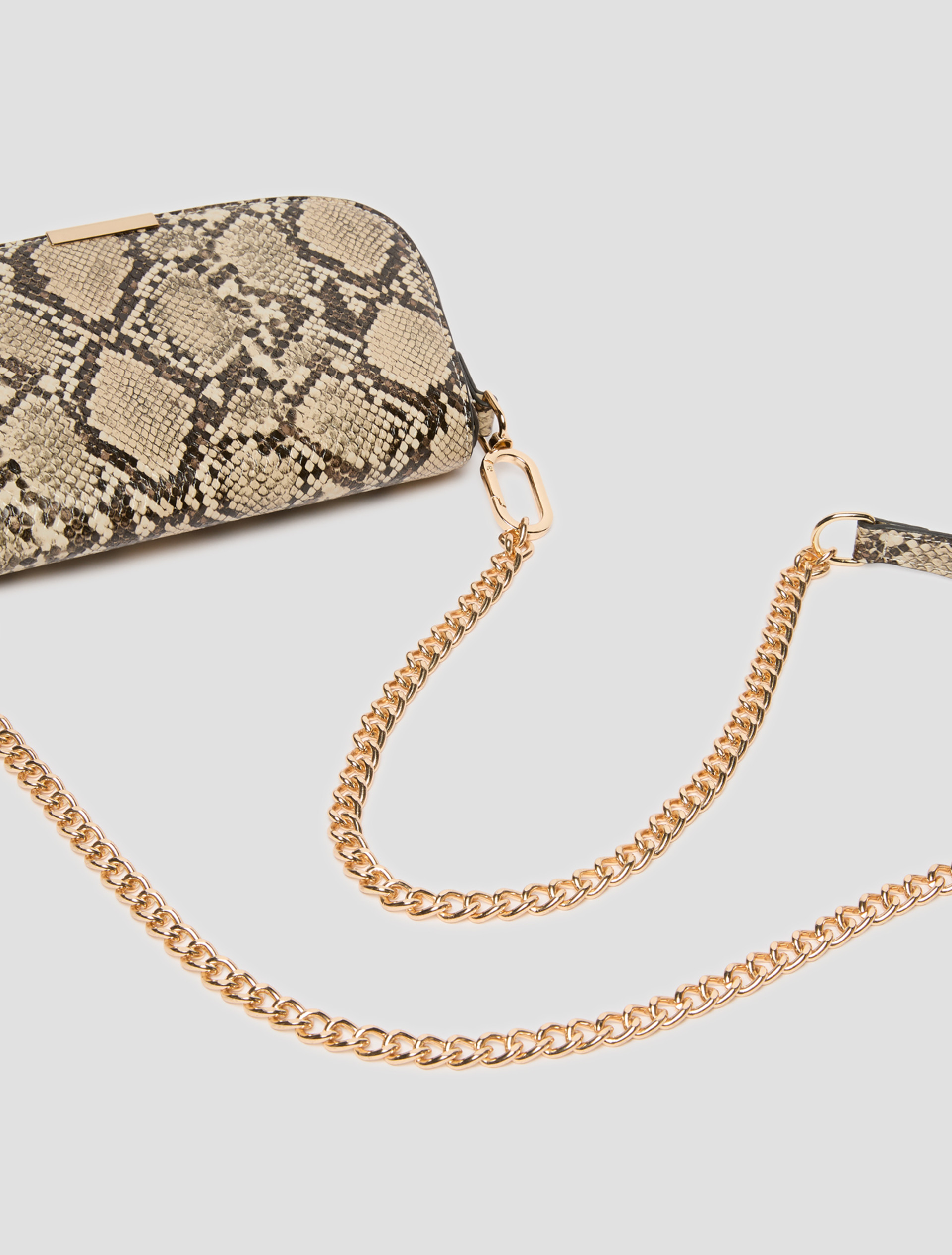 Clutch with double shoulder strap detail - BLACK - pennyblack