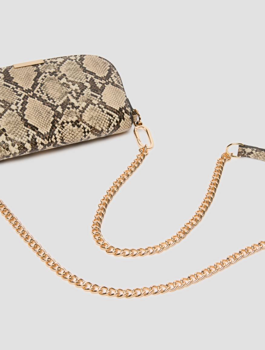 Clutch with double shoulder strap detail - BLACK - Pennyblack - 3