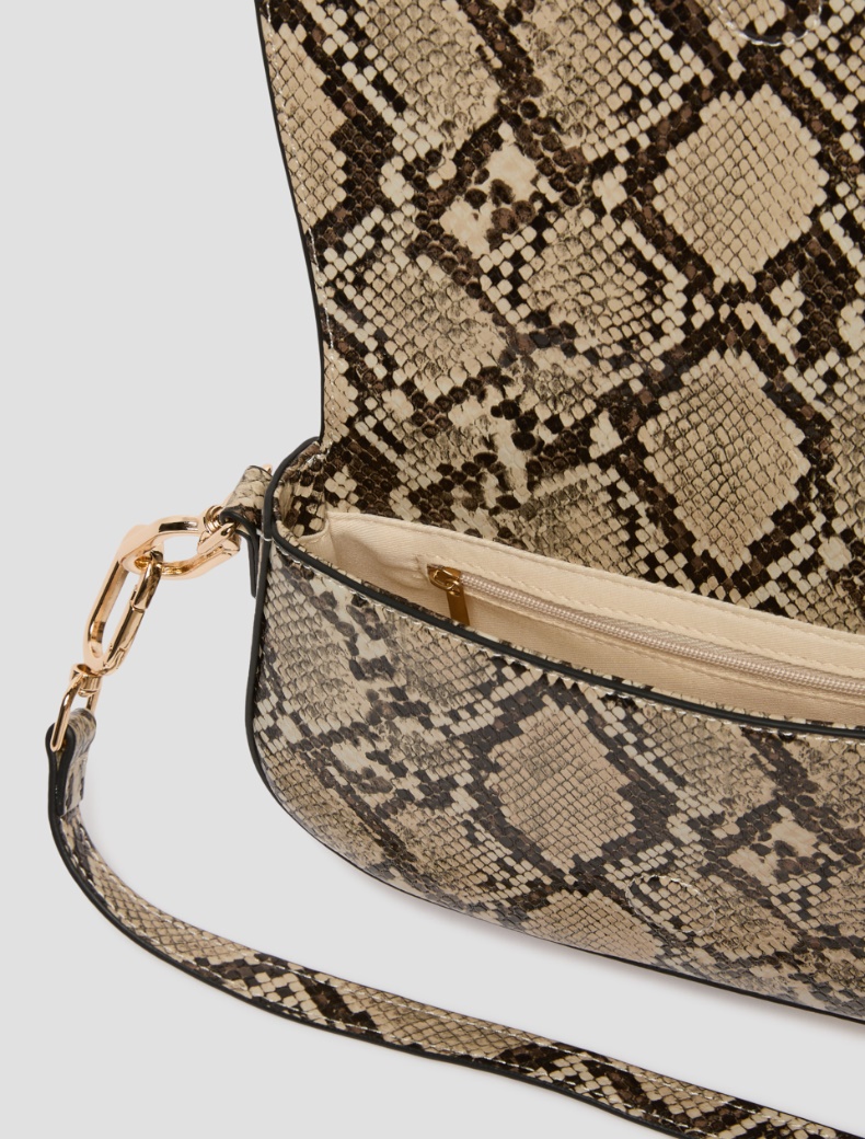 Clutch with double shoulder strap detail - BLACK - pennyblack