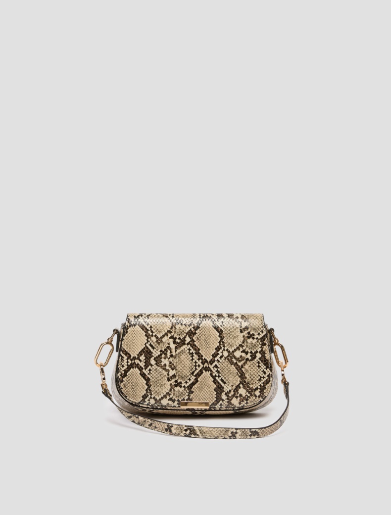 Clutch with double shoulder strap detail - BLACK - pennyblack