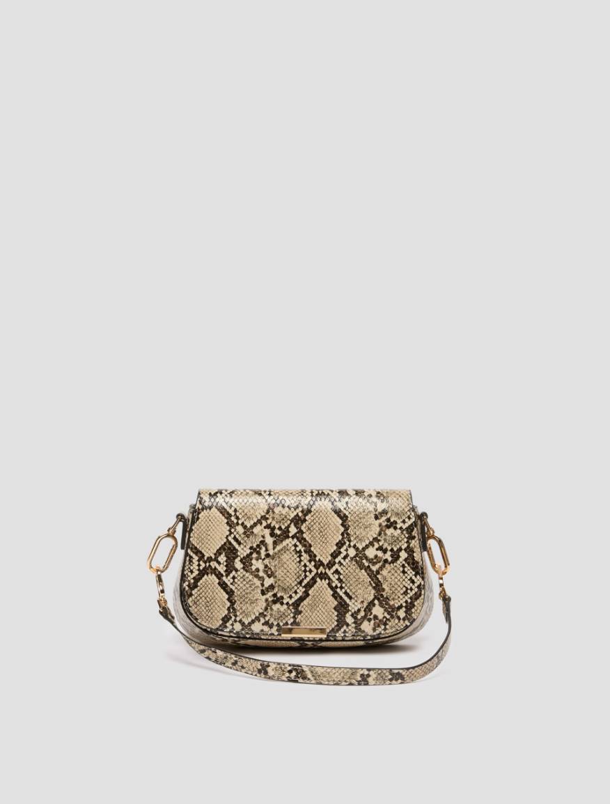 Clutch with double shoulder strap detail - BLACK - Pennyblack