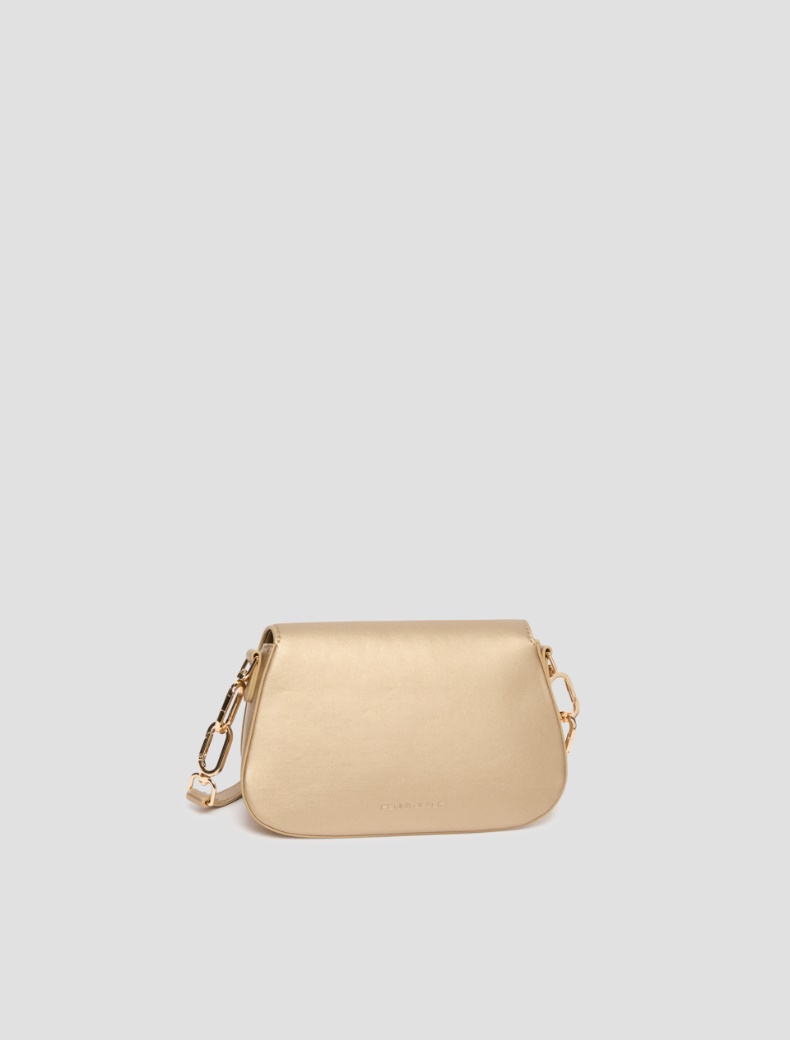 Clutch with double shoulder strap detail - GOLD - pennyblack