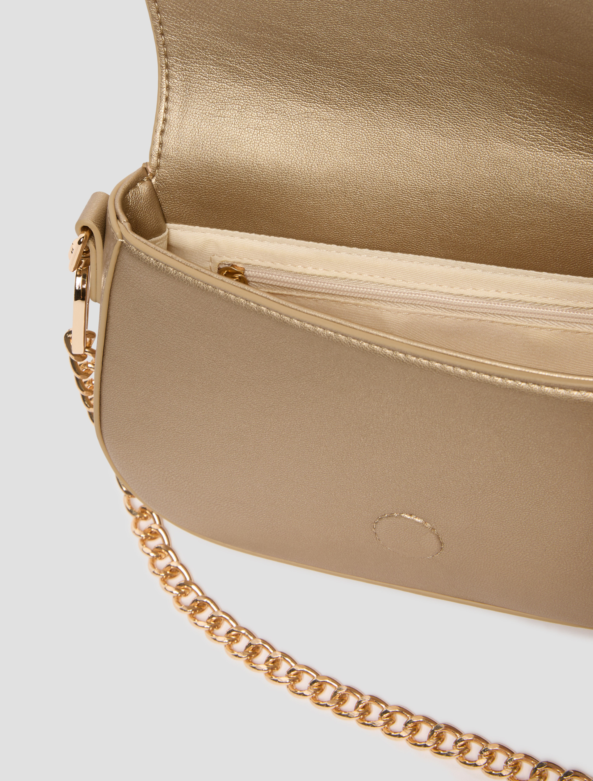 Clutch with double shoulder strap detail - GOLD - pennyblack