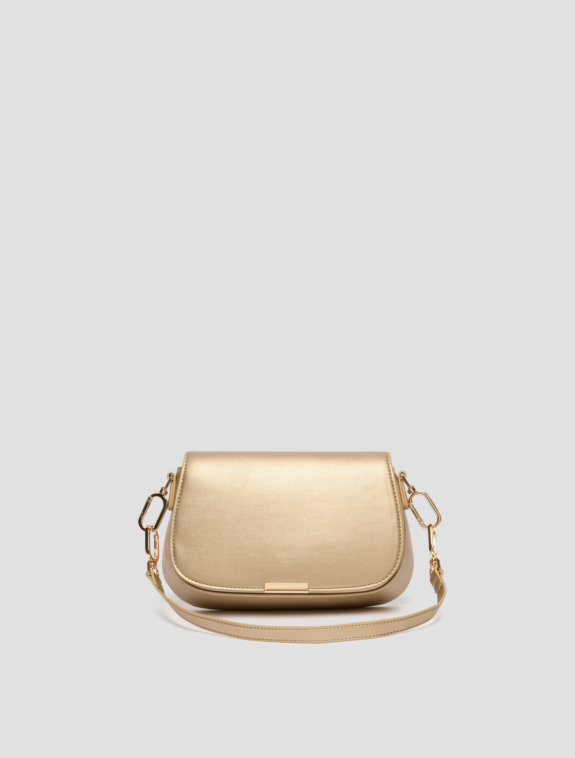 Clutch with double shoulder strap detail - GOLD - pennyblack