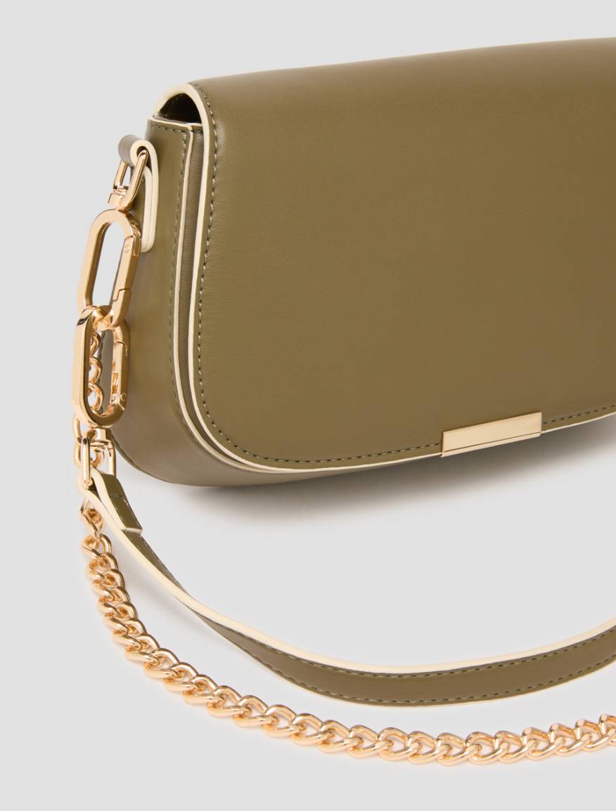 Clutch with double shoulder strap detail - KAKI - Pennyblack - 3