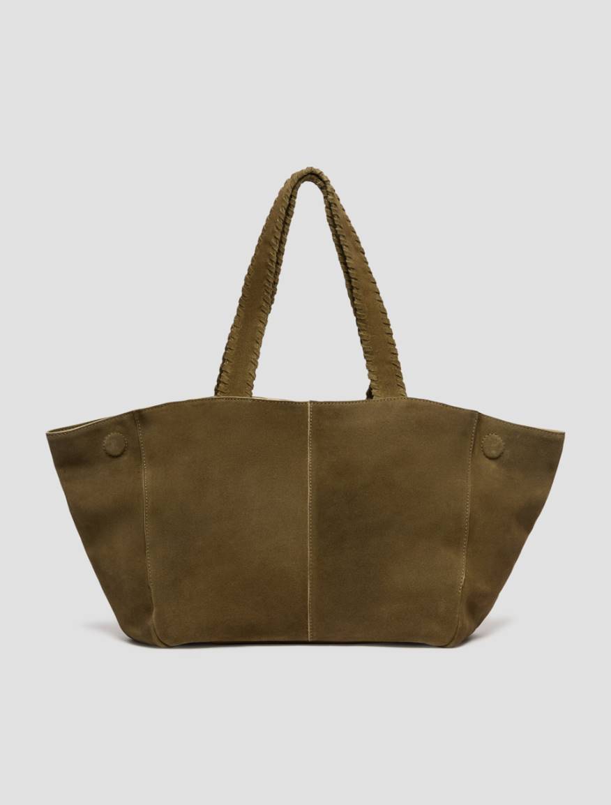 Suede tote bag - KAKI - Pennyblack
