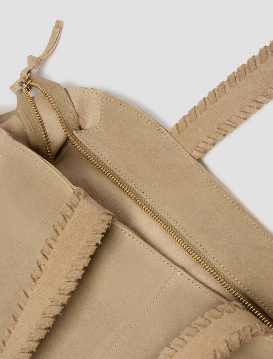 Suede tote bag - ECRU - Pennyblack - 4