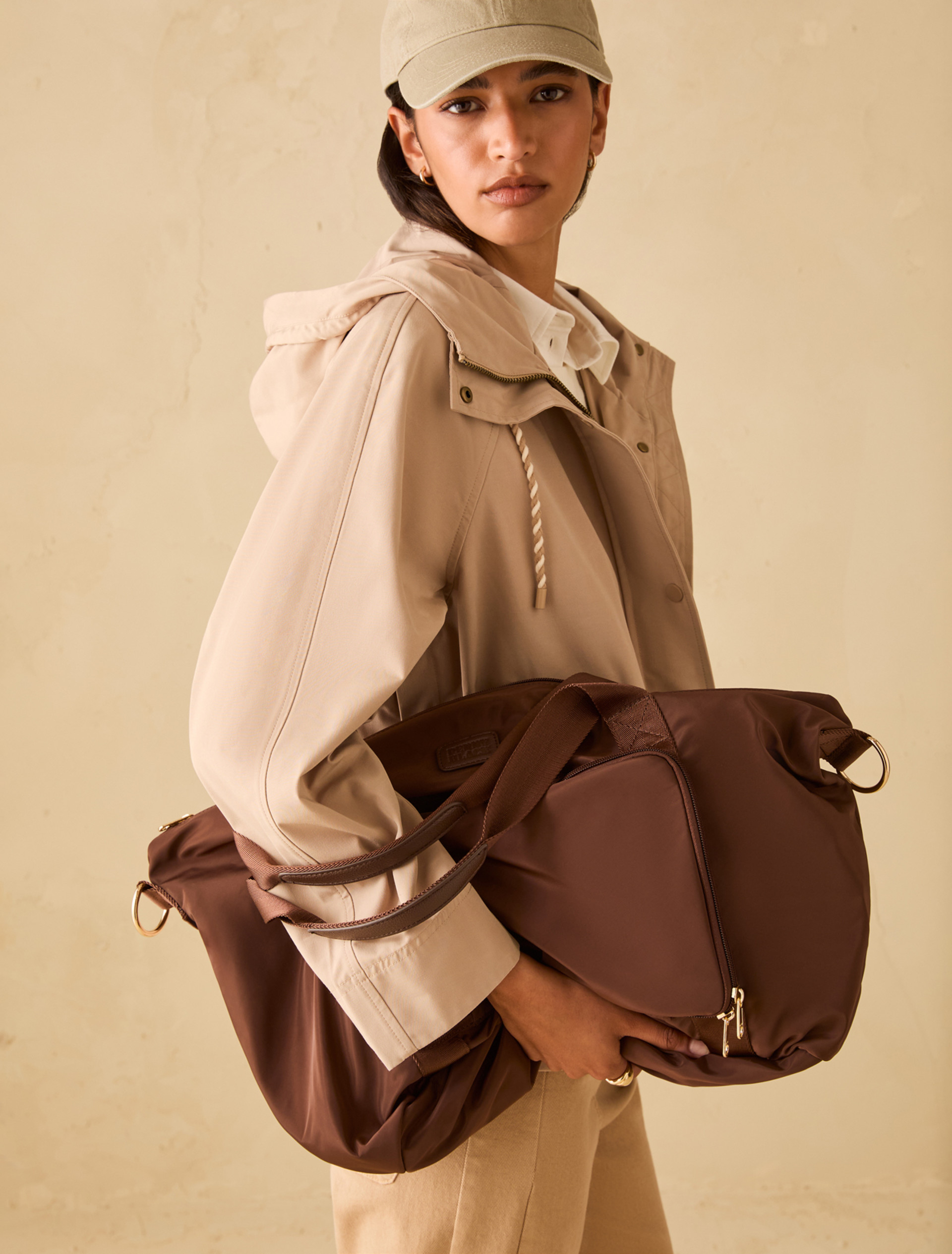 Folding travel bag - BROWN - pennyblack