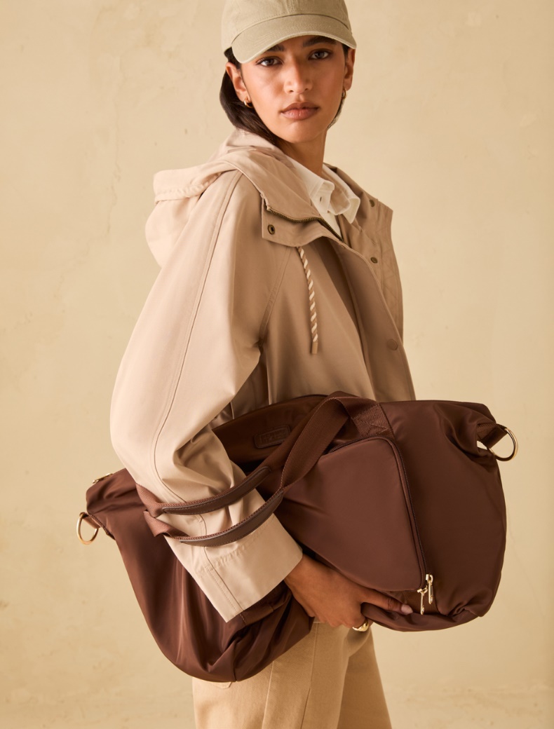 Folding travel bag - BROWN - pennyblack